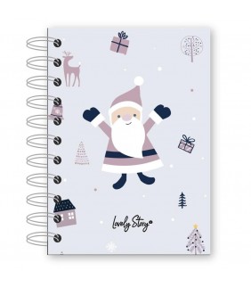 CUADERNO A6 NAVIDAD PAPA NOEL GRIS