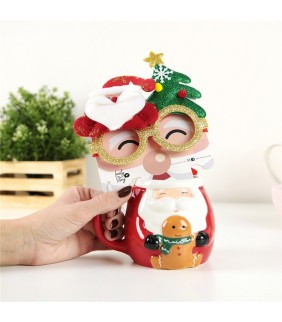 TAZA CON FORMA DE PAPA NOEL 350ML   GAFAS DE NAIVD