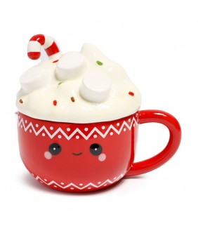 Taza de Cerámica con Tapa Foodiemals Chocolate Cal