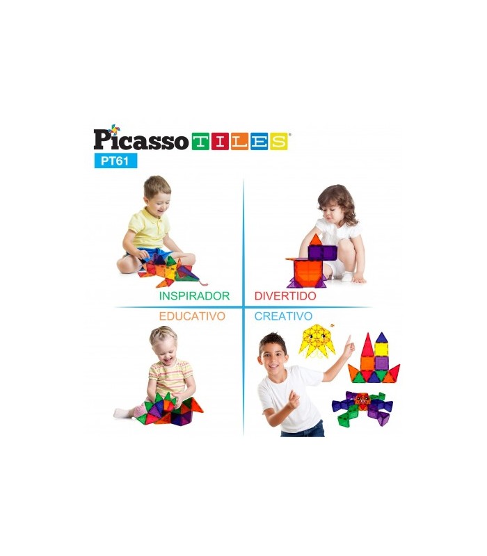 Picasso Tiles Bloques Magnéticos 61 piezas