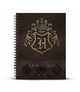 Harry Potter Marrón Cuaderno A4 Papel Cuadriculado