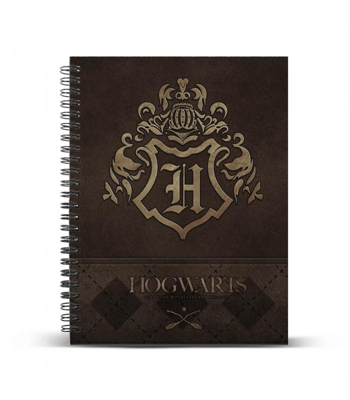 Harry Potter Marrón Cuaderno A4 Papel Cuadriculado