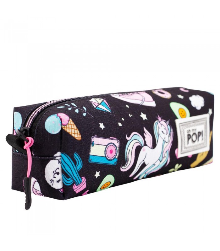 Oh My Pop  Negro Estuche Portatodo Cuadrado HS Oh 