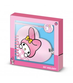 MY MELODY Rosa MY MELODY Cuad Corazón Llave Boli