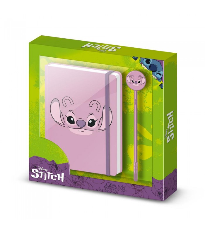 Lilo y Stitch Angel Rosa Diario   Bolígrafo Fashio