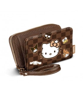 Hello Kitty Squares-Billetero  Marrón