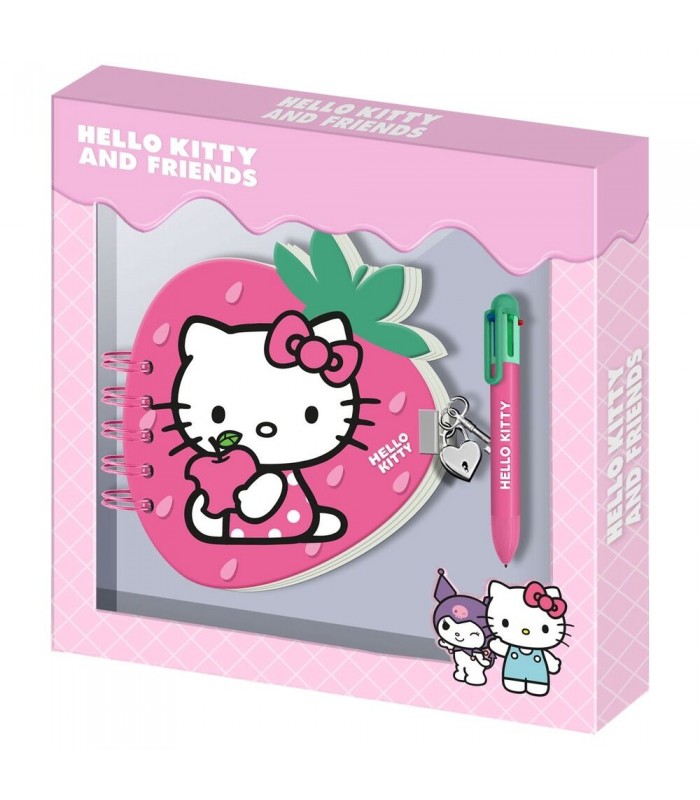 Hello Kitty Strawberry-Pack de Diario Fresa   Bolí