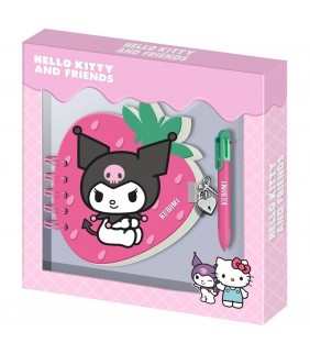 Hello Kitty Kuromi Strawberry-Pack de Diario Fresa