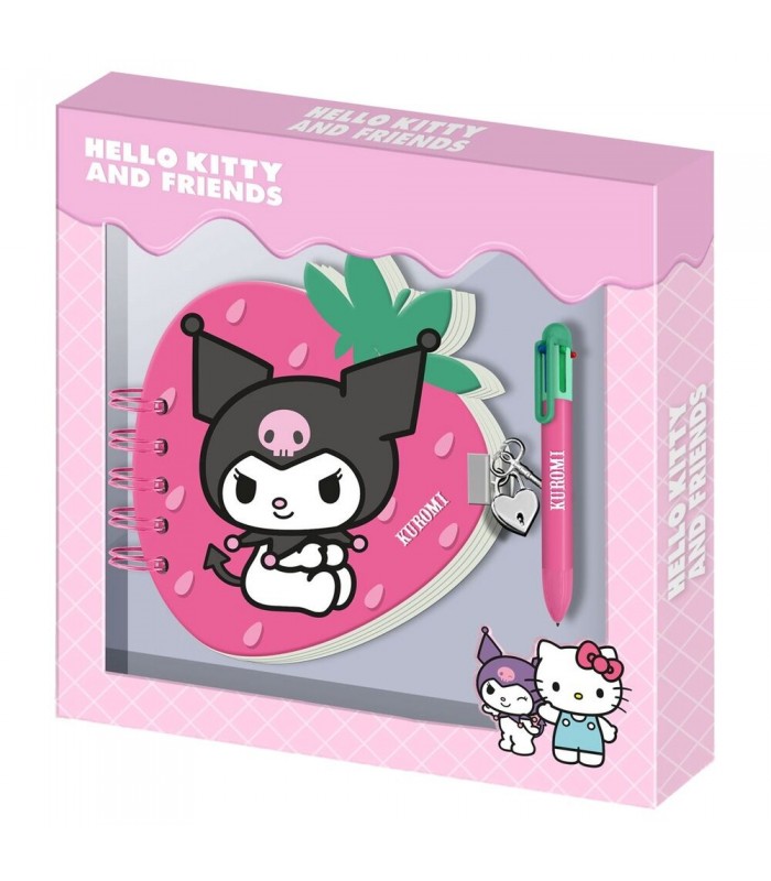 Hello Kitty Kuromi Strawberry-Pack de Diario Fresa