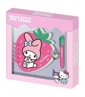 Hello Kitty My Melody Strawberry-Pack de Diario Fr