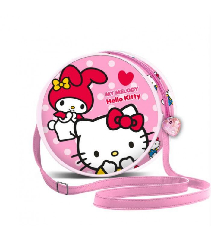 Hello Kitty Lovely-Bolso Bandolera Redondo  Rosa