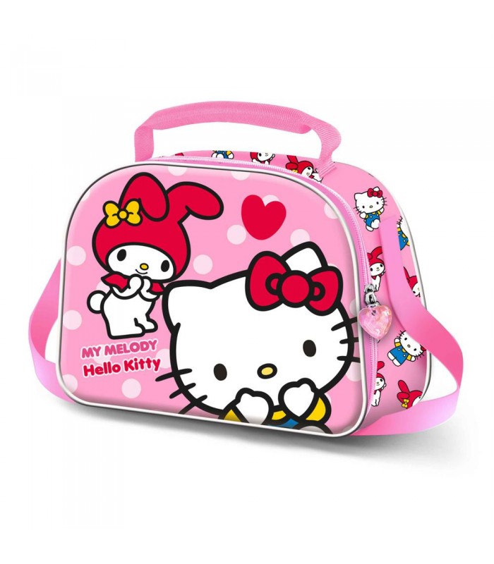 Hello Kitty Lovely-Bolsa Portamerienda 3D  Rosa