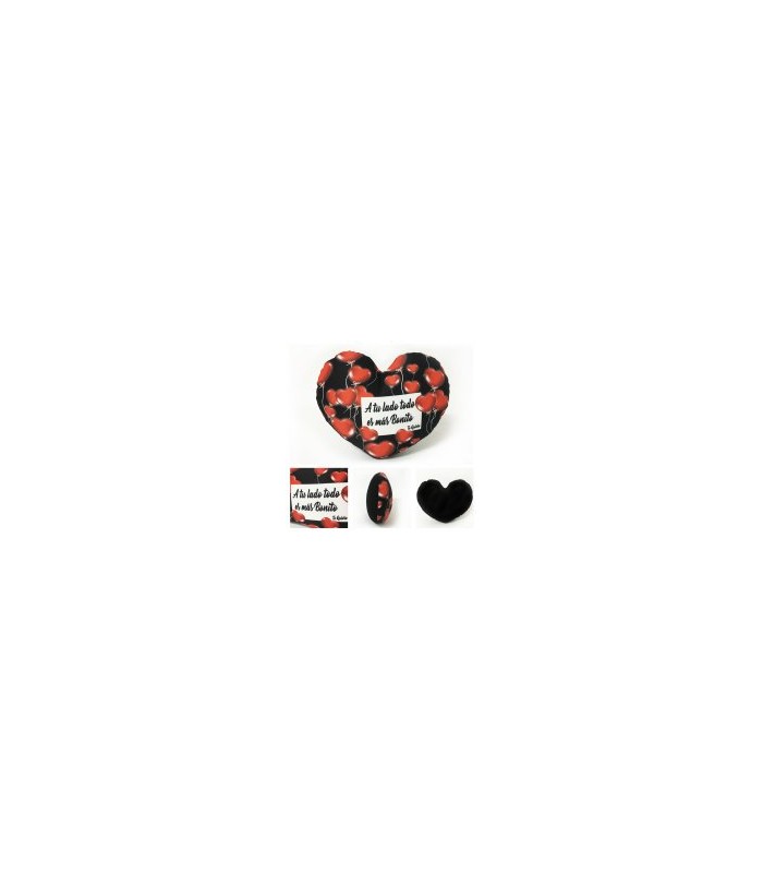 Cojin  A TU LADO CORAZÓN LONETA MED