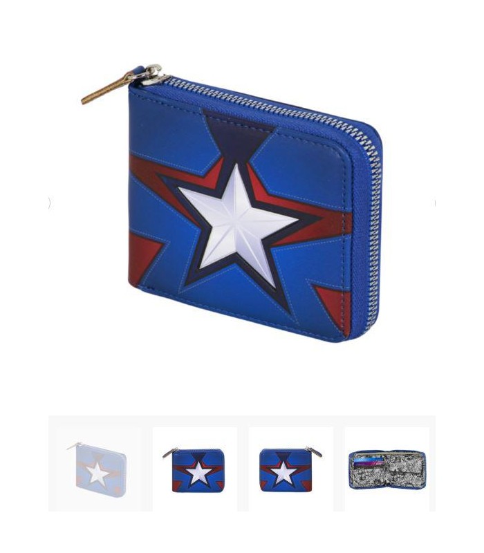 CARTERA Capitan America cremallera