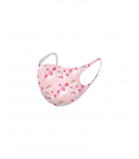 Mascarilla reutilizable Unicornio Rosa S