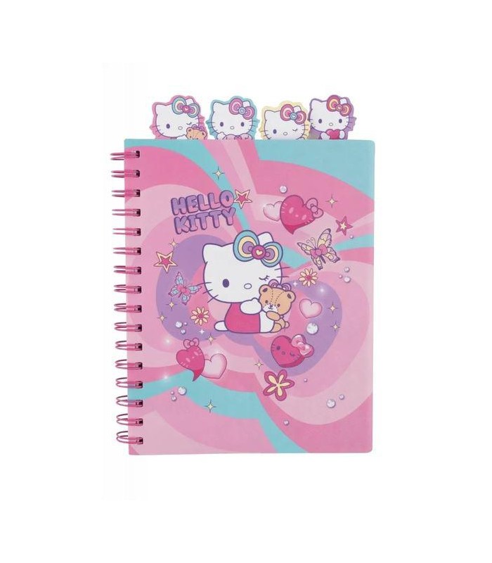 CUADERNO HELLO KITTY ESPIRALES DIVISORES