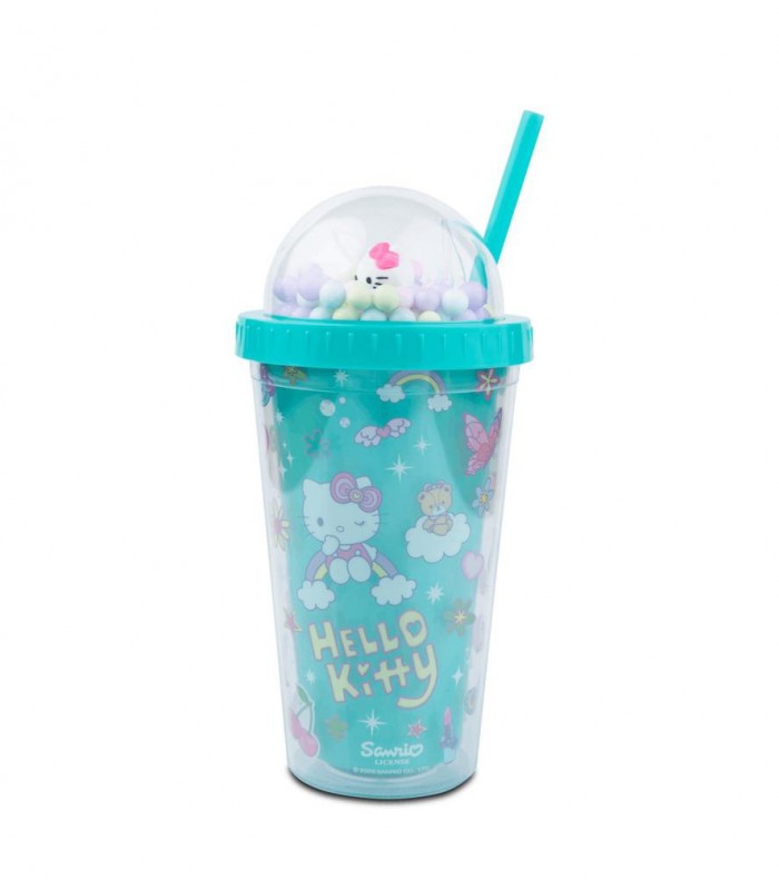 Vaso con pajita Hello Kitty - Mint