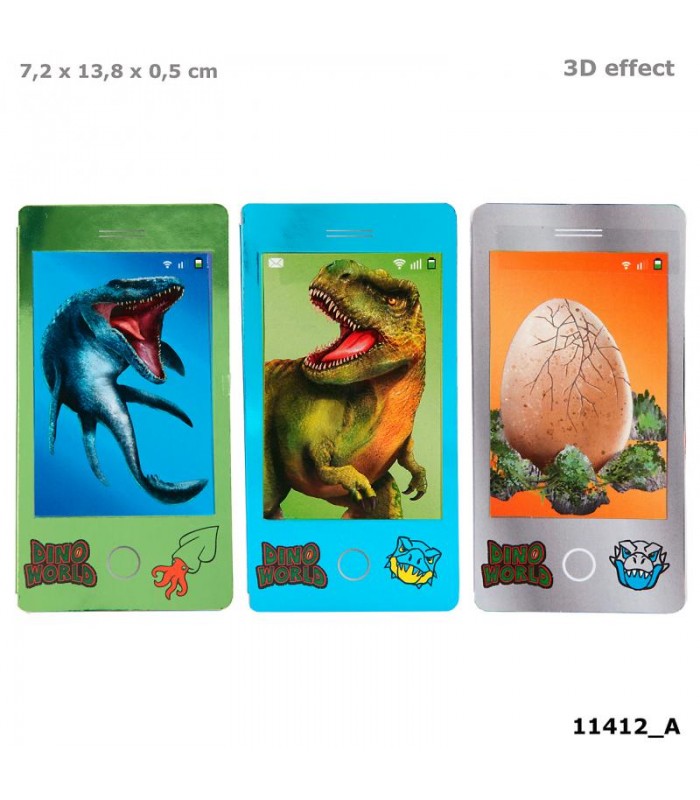 Dino World Minilibro de colorear con forma de móvi