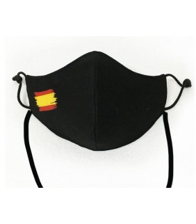 Mascarilla Negra España Adulto Homologada