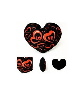 Cojin  LOVE NEGRO CORAZÓN LONT MED 32CM