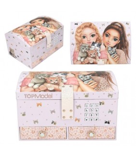 TOPModel joyero grande con código y sonido CAT LOV