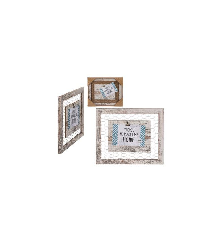 Portafoto blanco de madera con alembrera