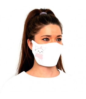 Mascarilla con filtro lavable homologada Gatito