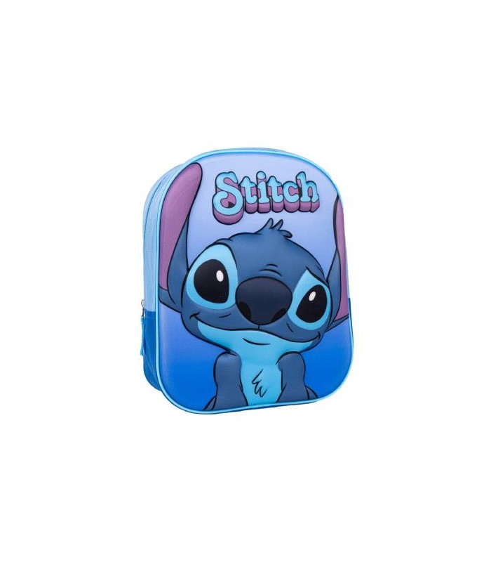 Mochila Infantil 3d Stitch Azul