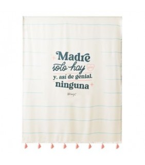Mr Wonderful Manta fina con mensaje Madre solo hay