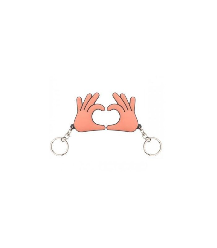 SET DE 2 LLAVEROS - MANOS EN FORMA DE CORAZÓN MIST
