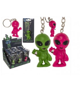 Llavero de metal  alienígena con articulación