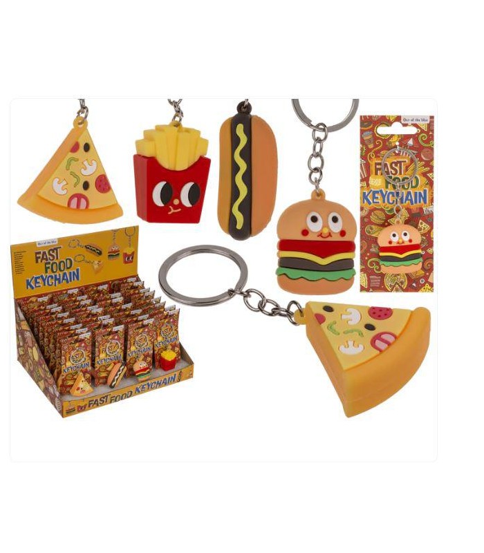 Llavero metálico  comida rápida