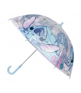 paraguas manual poe burbuja stitch rosa y azul