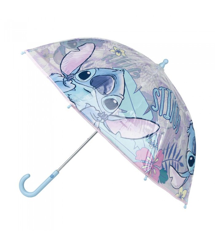paraguas manual poe burbuja stitch rosa y azul
