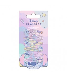 accesorios pelo clips 6 piezas stitch