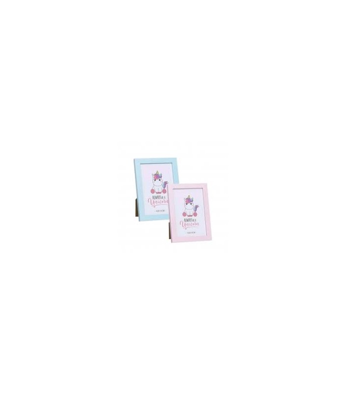 Portafoto UNICORNIO 13X18  2C  azul o rosa