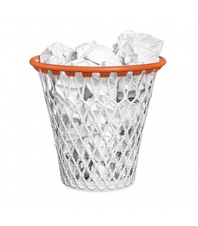 Papelera con forma de canasta de baloncesto