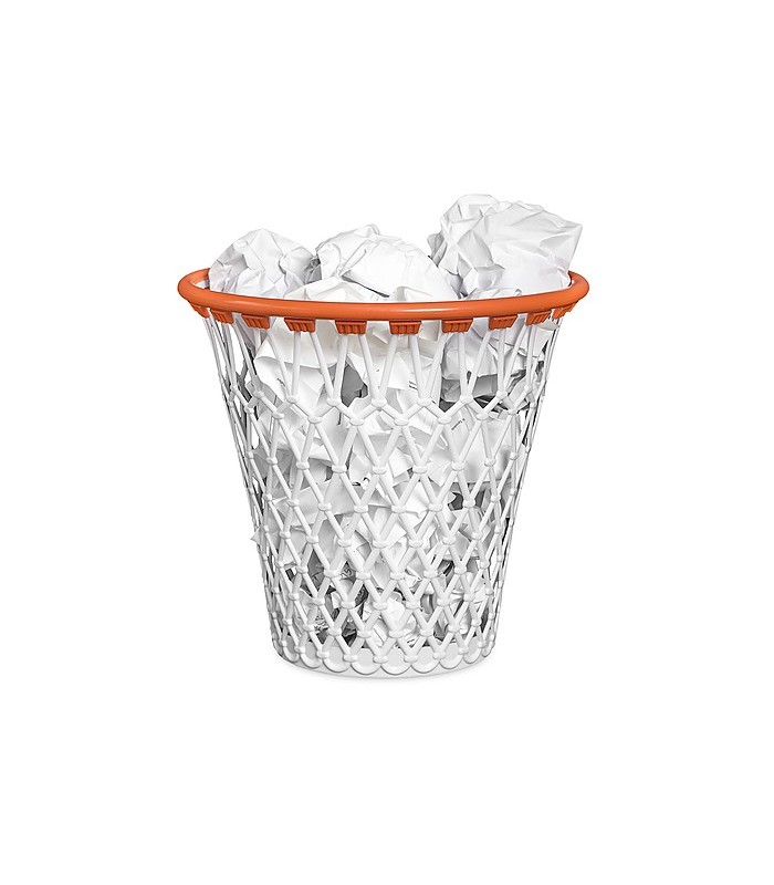 Papelera con forma de canasta de baloncesto