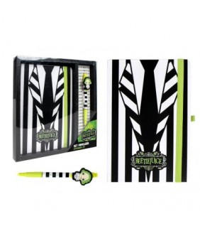 set de papelería bolígrafo beetlejuice