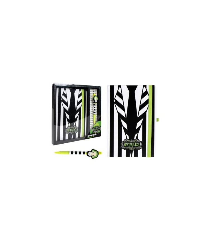 set de papelería bolígrafo beetlejuice