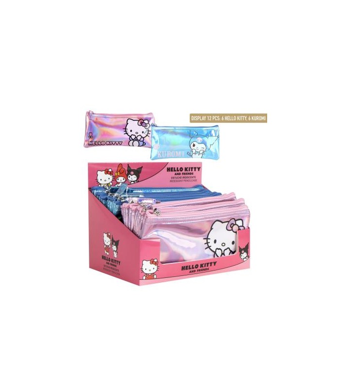 ESTUCHE PORTATODO IRIDISCENTE HELLO KITTY KUROMI