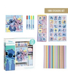 SET STICKERS 1000 PIEZAS STITCH