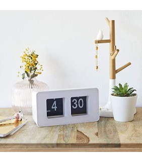 Balvi Reloj sobremesa Flip Clock Color Blanco 