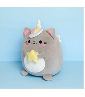 Cojín Fluffy Kawaii Starry gris