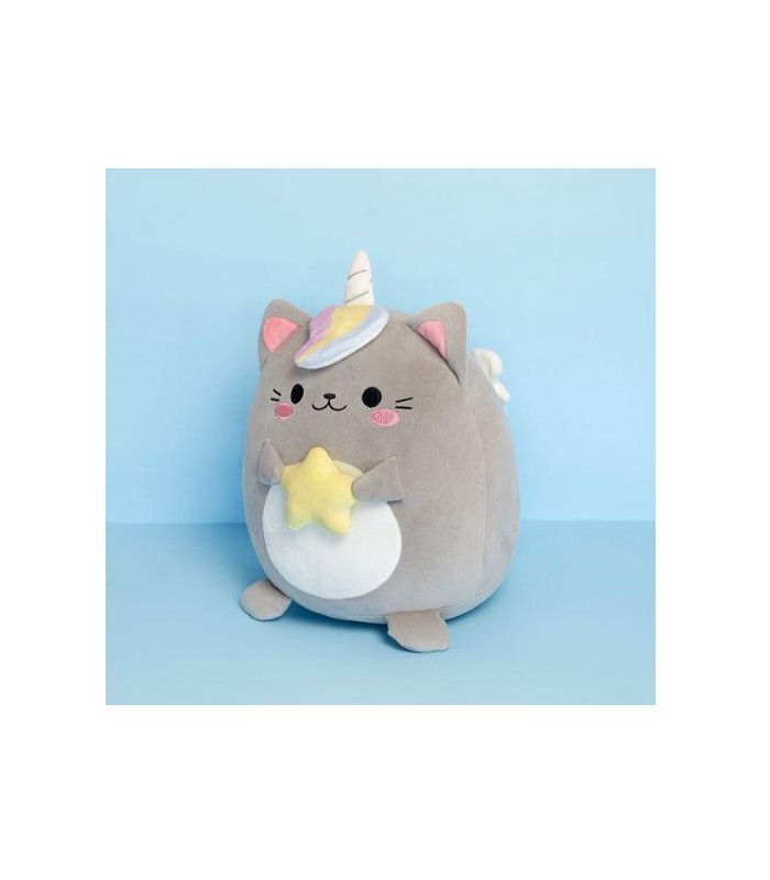 Cojín Fluffy Kawaii Starry gris