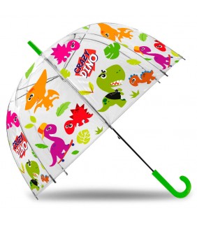 Paraguas burbuja manual Crazy Dino 47cm