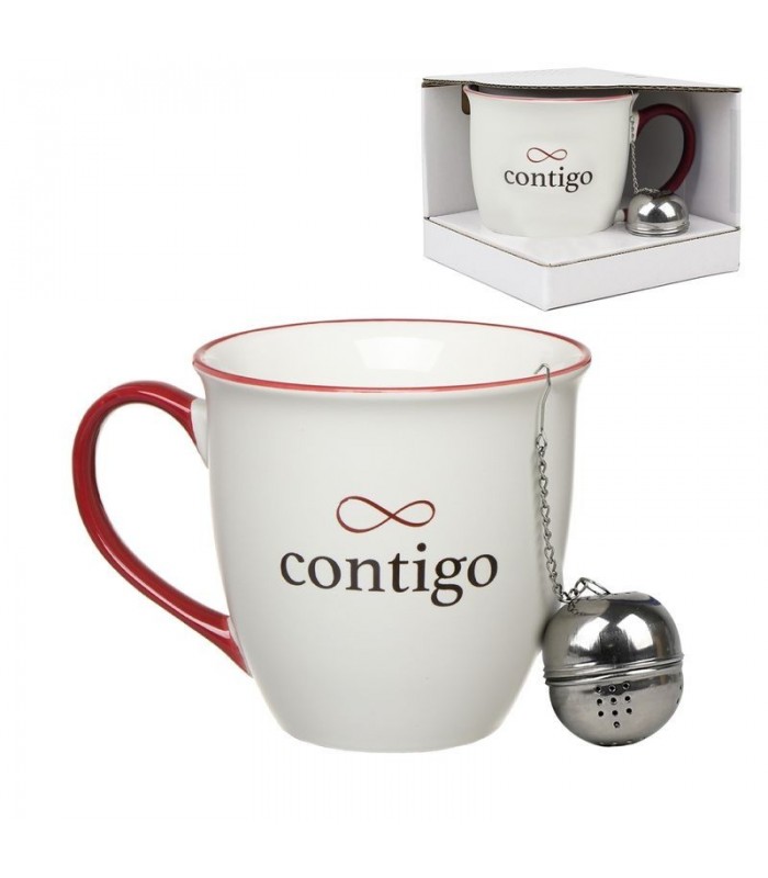 TAZA MUG CON FILTRO PARA TE 510ML AMOR