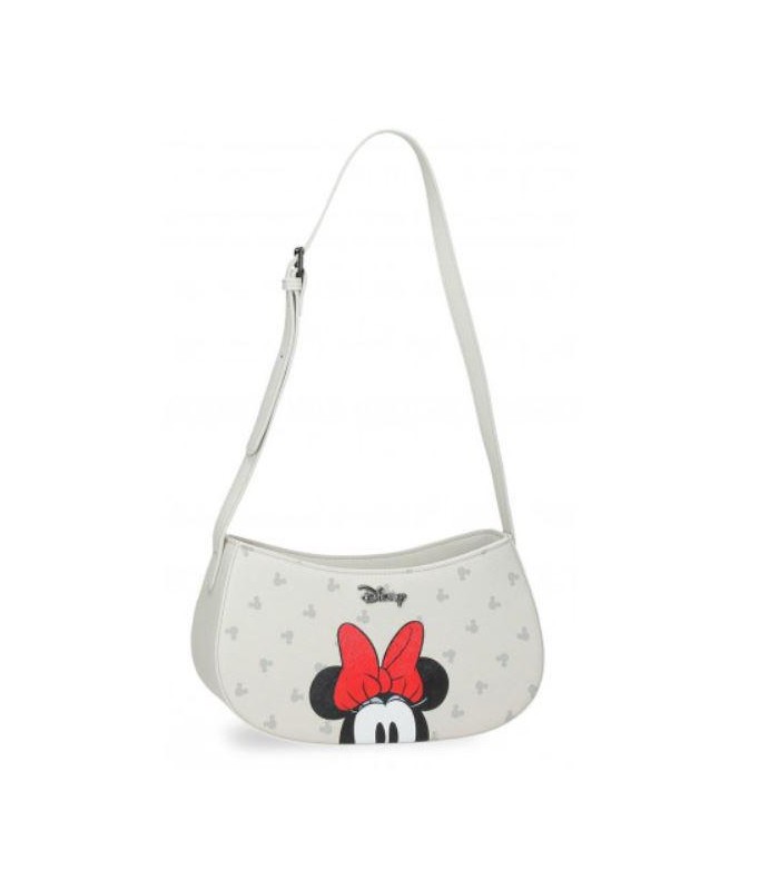BANDOLERA PEQ BOWLOGUE MINNIE BEIGE 