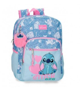 MOCHILA ADAP  38CM  STITCH HEARTS