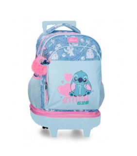 MOCHILA CARRO COMPACT 2R  STITCH HEARTS
